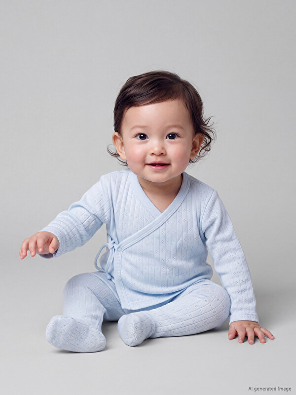 LCW baby Double Breasted Collar Baby Girls' Set