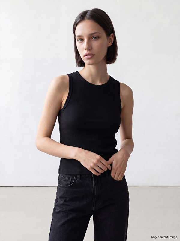 LCW Comfort Bisiklet Yaka Kadın Atlet
