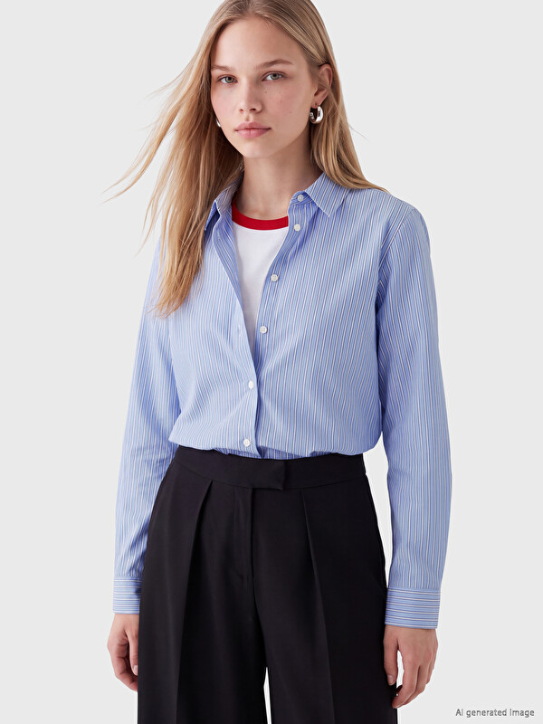 LCW Vision Striped Oxford Women's Shirt