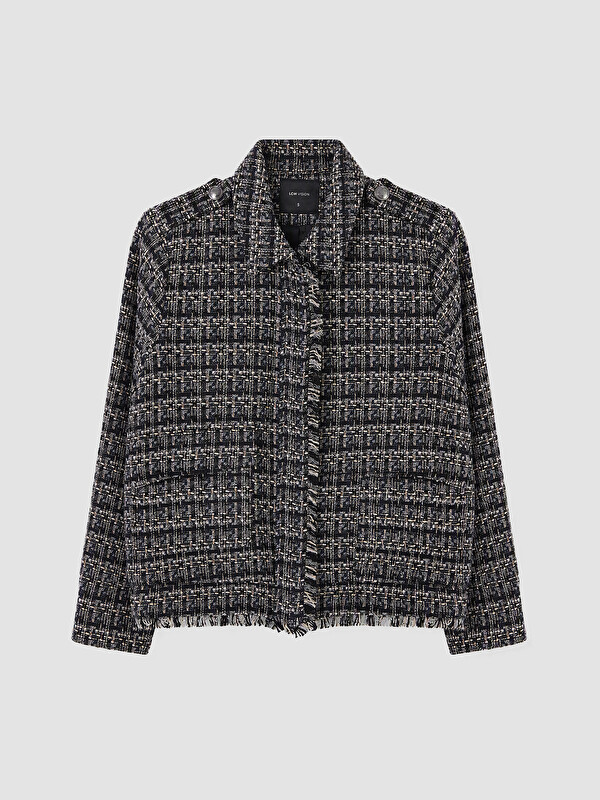 LCW Vision Plaid Women's Tweed Jacket