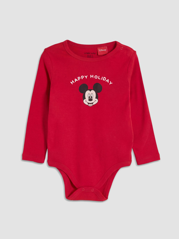 LCW baby Mickey Mouse Erkek Bebek Çıtçıtlı Body
