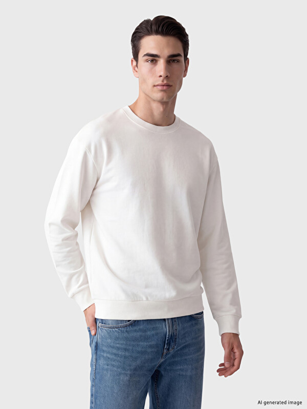 LC WAIKIKI Bisiklet Yaka Erkek Sweatshirt
