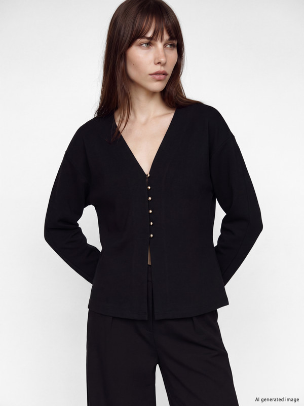LCW Vision Cardigan pentru Femei cu Decolteu în V