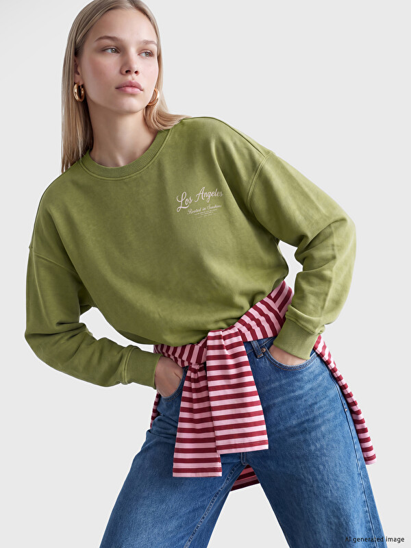 LCW Vision Bluzë sportive oversize e stampuar për gra