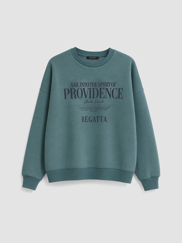 LCW Vision Baskılı Oversize Kadın Kalın Sweatshirt
