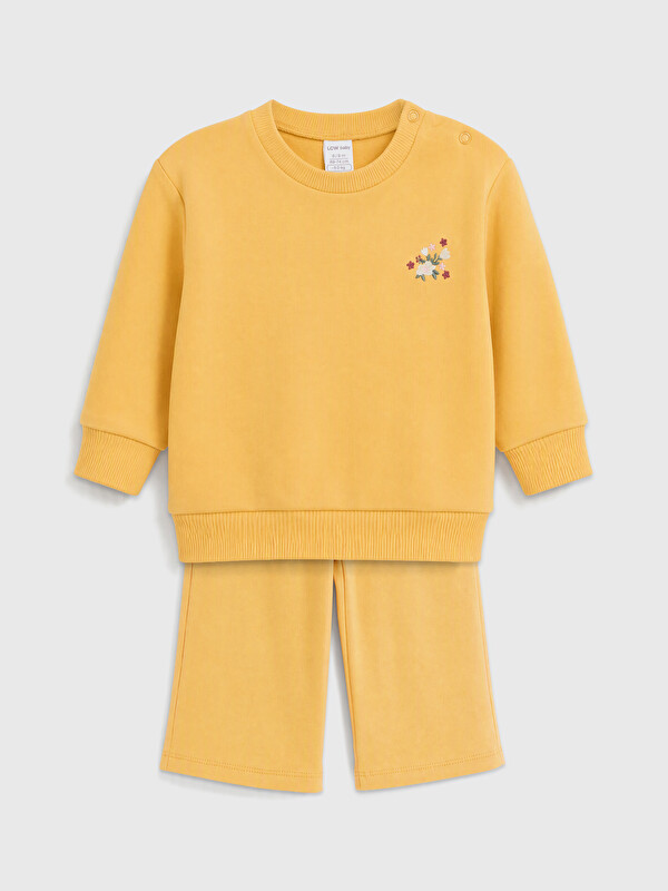 LCW baby Embroidered Baby Girls' Tracksuit Set
