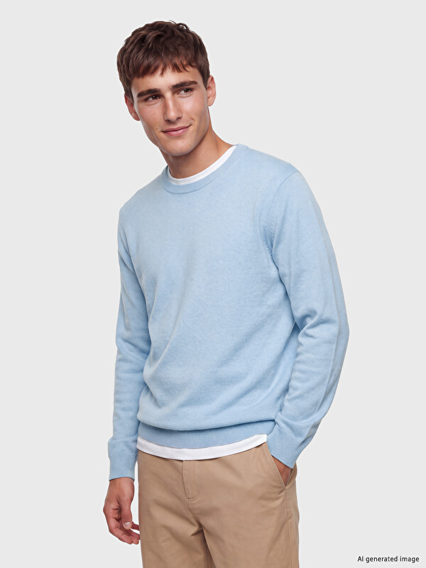 LCWAIKIKI Classic Crew Neck Men's Knitwear Sweater