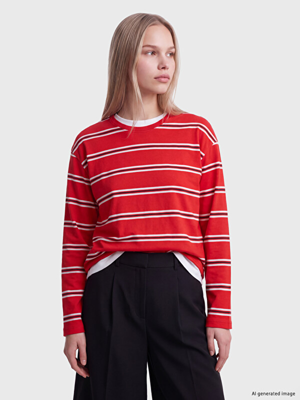 LCW Vision Oversize %100 Cotton Women's T-shirt