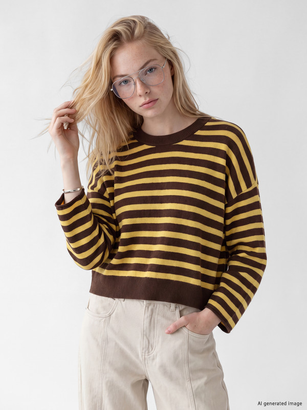XSIDE Striped Oversize Women's Knitwear Sweater