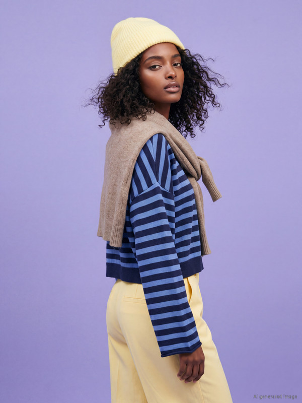 XSIDE Striped Oversize Women's Knitwear Sweater