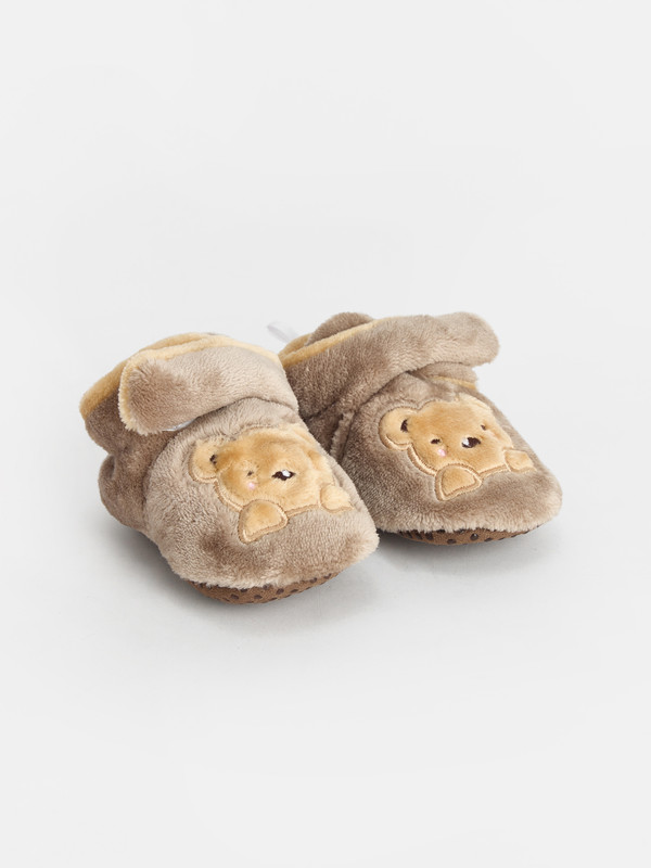 LCW STEPS Teddy Bear Embroidered Baby Boys' Slipper Boots