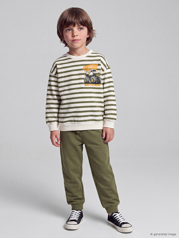 LCW Kids Striped Boys' Tracksuit Set