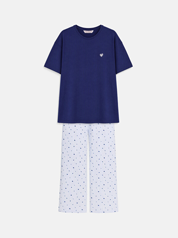 LCW DREAM Bisiklet Yaka Kadın Pijama Takım