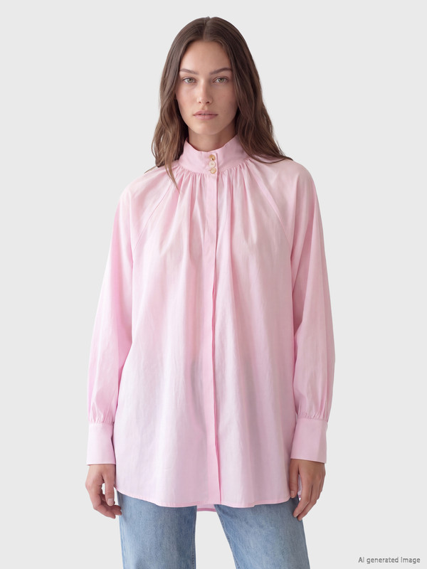 LCW Modest Hakim Yaka %100 Pamuklu Kadın Gömlek Tunik