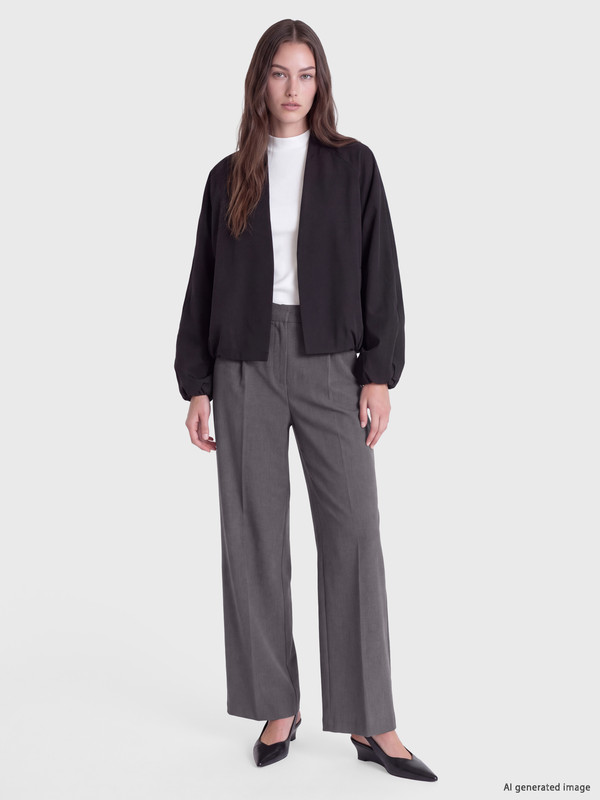 LCW Modest Elastic Waist Women's Pleated Trousers