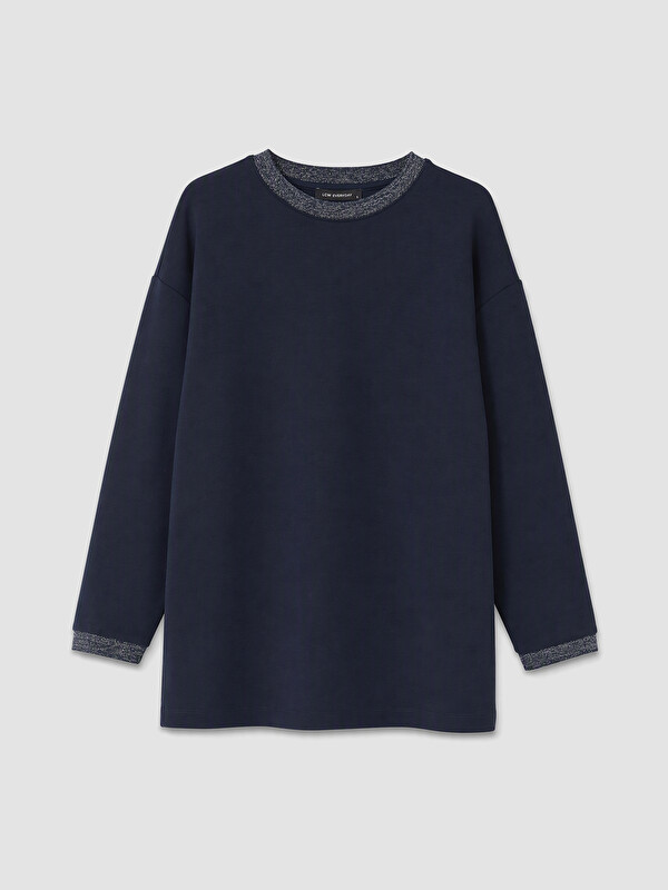 LCW EVERYDAY Woman Navy Sweatshirt Tunic