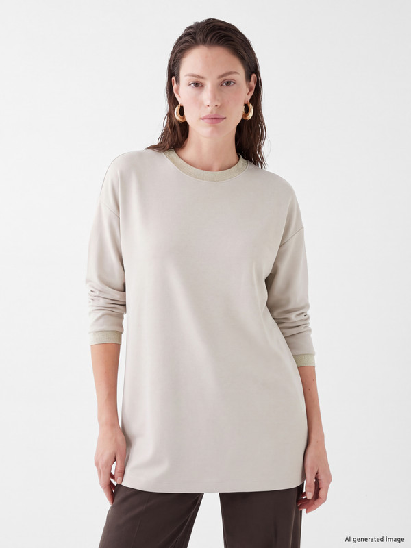 LCW EVERYDAY Soft Touch Oversize Sweatshirt تونیک ژنانه