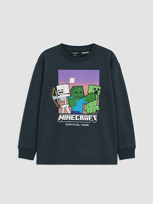 LCW Kids Minecraft Baskılı Erkek Çocuk Tişört