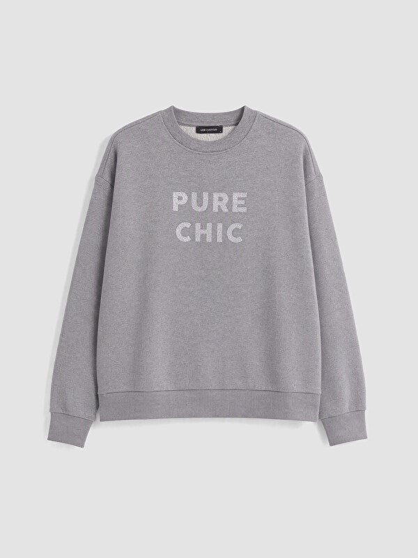 LCW EVERYDAY Glittery Embroidered Women's Sweatshirt