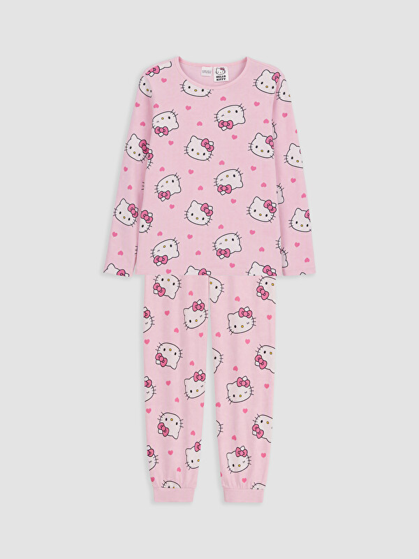 LCW Kids Set pizhamash Hello Kitty i stampuar për vajza
