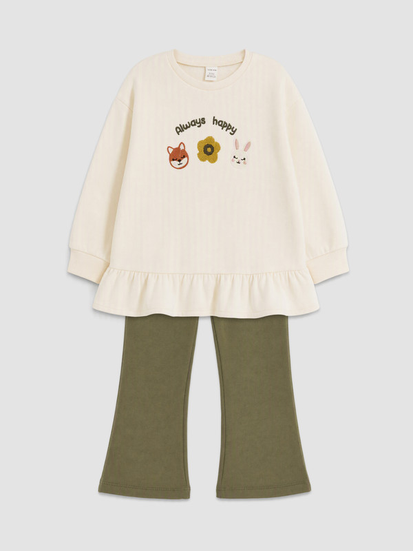 LCW Kids Girl Ecru Set
