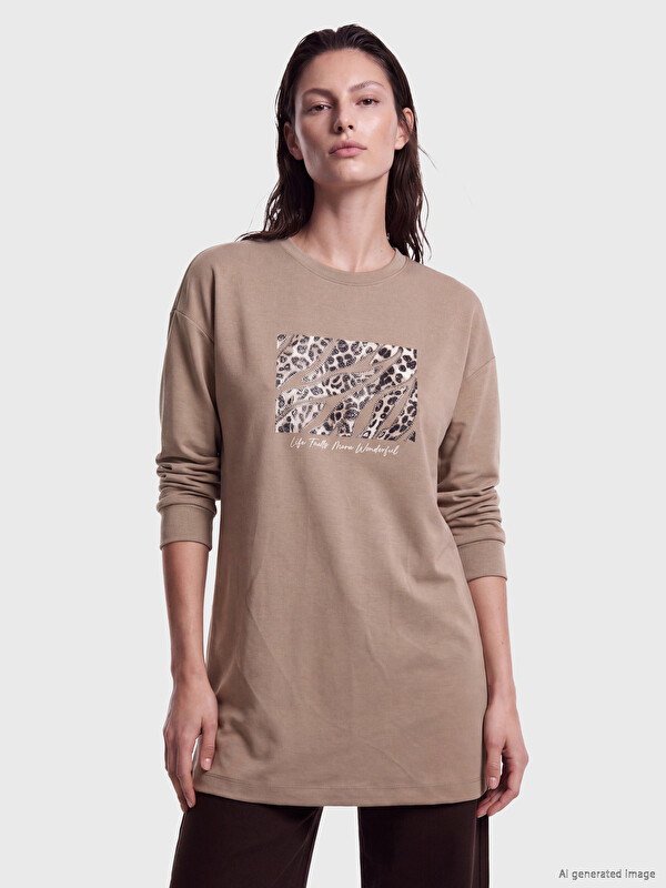 LCW EVERYDAY Soft Touch Women's Sweatshirt Tunic