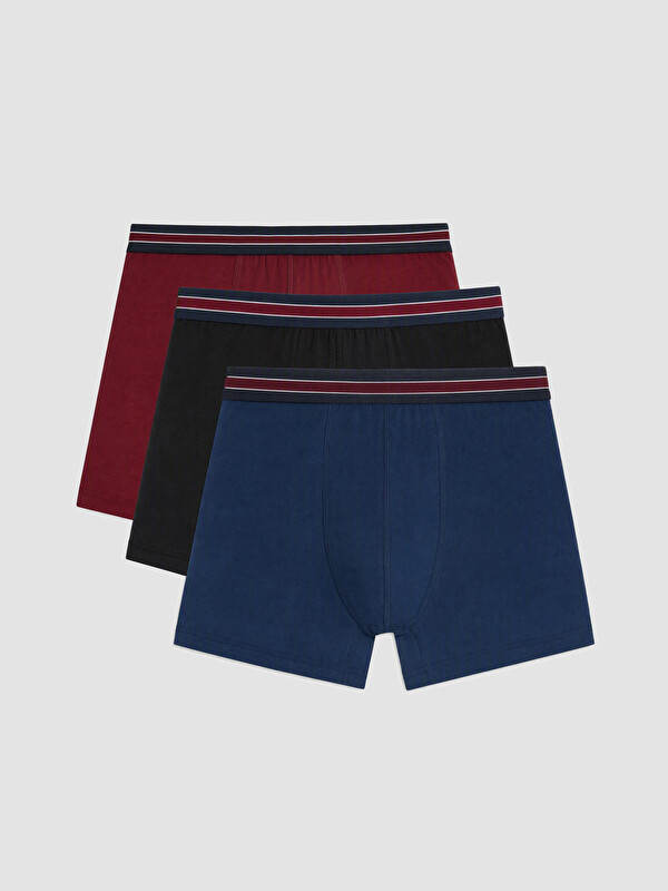 LC WAIKIKI Pamuklu Esnek Erkek Boxer 3'lü Paket