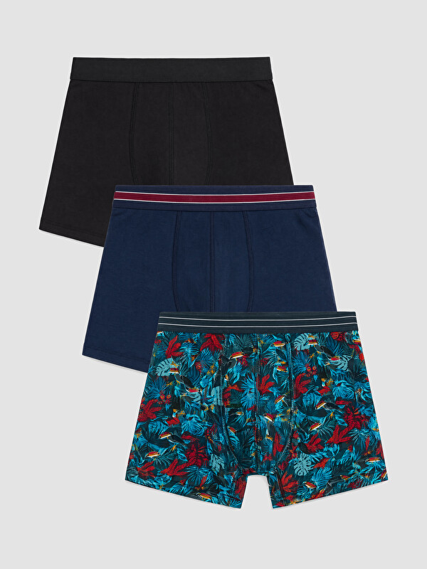 LC WAIKIKI Pamuklu Esnek Erkek Boxer 3'lü Paket