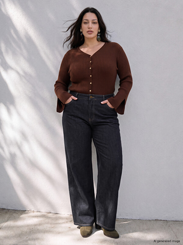 LCW Curve Woman Navy Jeans