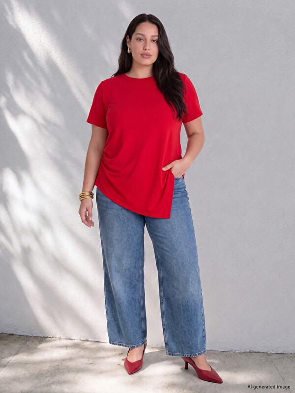 LCW Curve Woman Blue Jeans