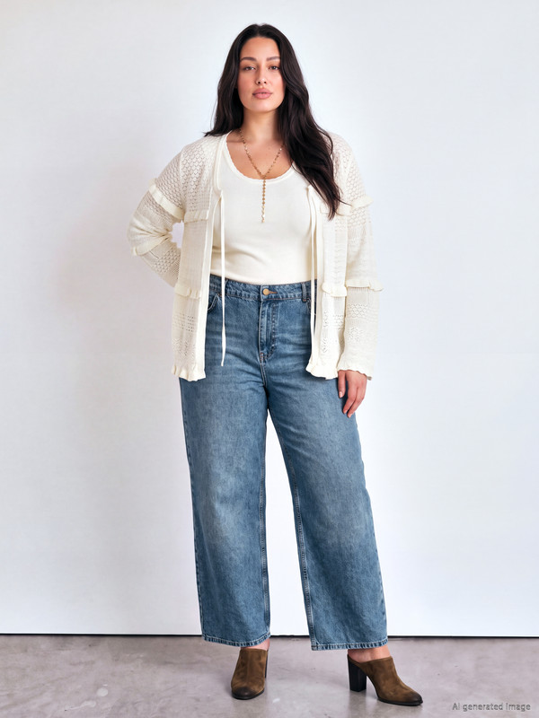 LCW Curve Plus Size Wideleg Jean