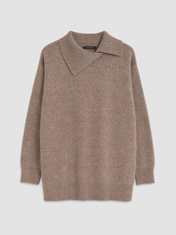 LCW Modest Asymmetric Mock Neck Women's Knitwear Tunic
