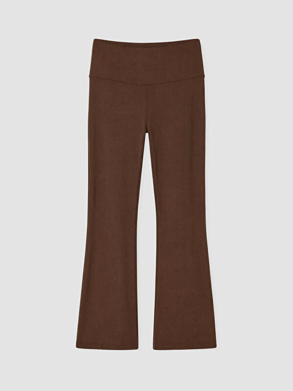 LCW Curve Woman Brown Sweatpants