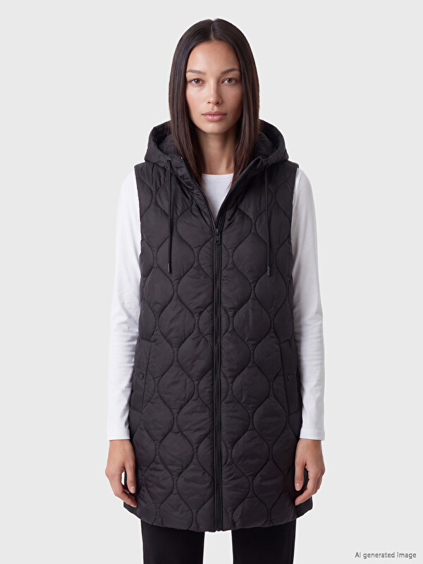 LCW EVERYDAY Hooded Quilted Women's Puffer Vest