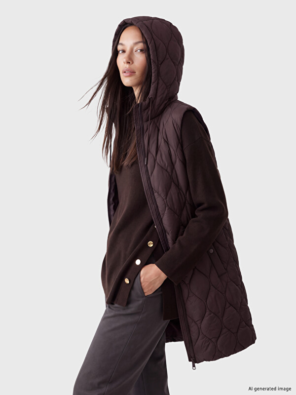 LCW EVERYDAY Hooded Quilted Women's Puffer Vest
