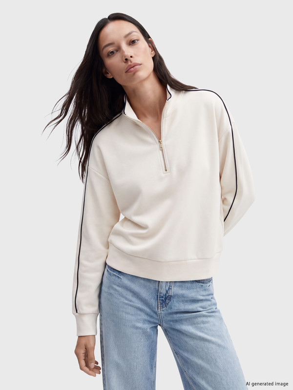 LCW EVERYDAY Şeritli Soft Touch Kadın Sweatshirt