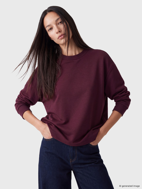 LCW EVERYDAY سویتشێرتی ئۆڤەرسایز Soft Touch بۆ ژنان