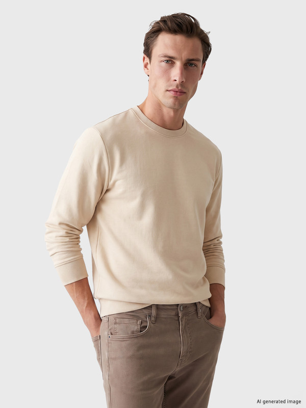 LC WAIKIKI Bisiklet Yaka Erkek Sweatshirt