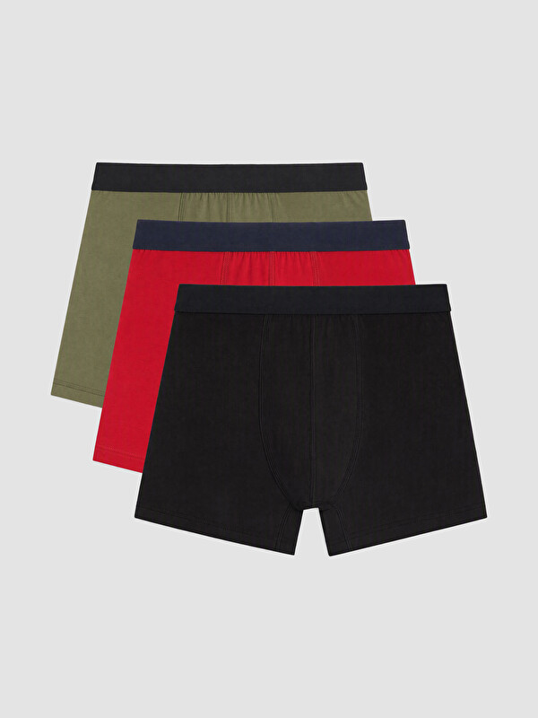 LC WAIKIKI Pamuklu Esnek Erkek Boxer 3'lü Paket