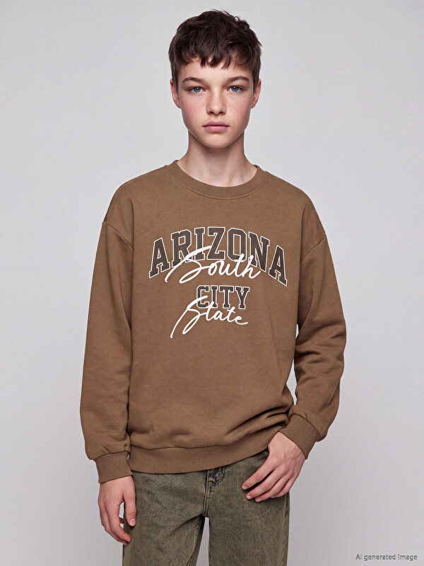 LCW Kids Printed Boys' Sweatshirt