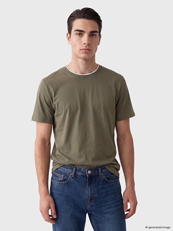 LCWAIKIKI Classic Crew Neck Jersey Men's T-Shirt