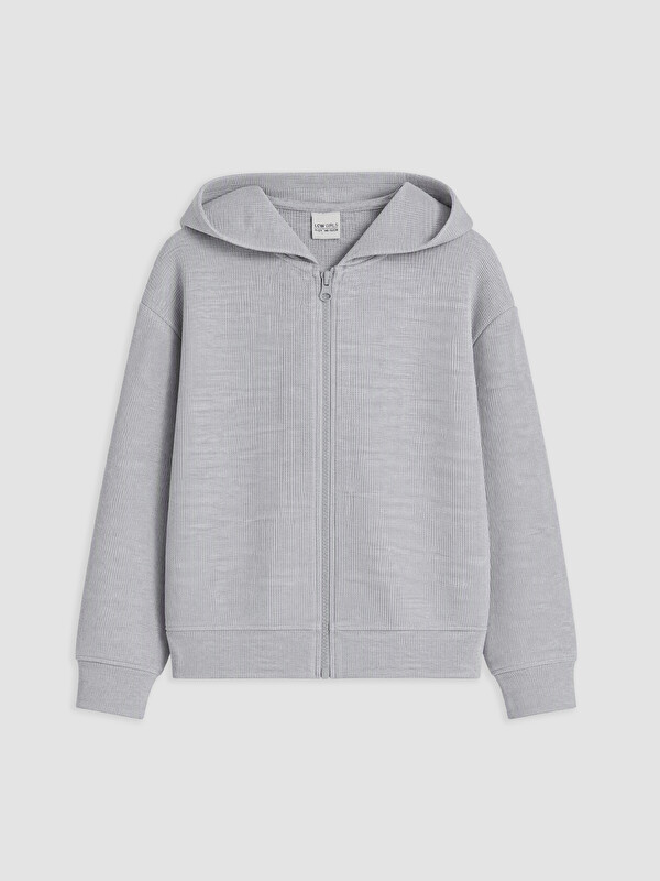LCW Kids Hooded Girls' Zip-Up Sweatshirt