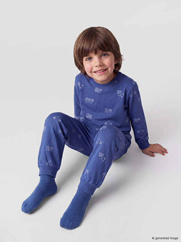 LCW Kids Printed Boys' Pyjamas Set