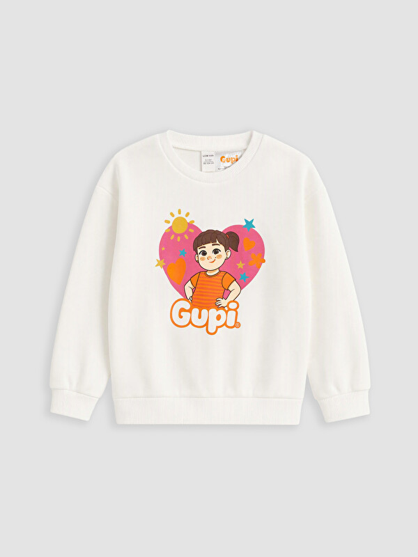 LCW Kids Gupi Baskılı Kız Çocuk Kalın Sweatshirt