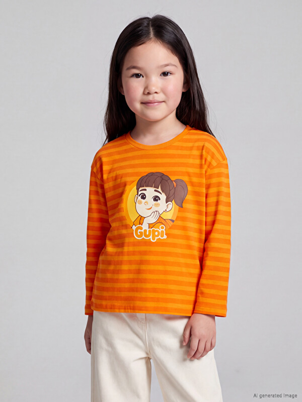 LCW Kids Gupi Lisanslı Kız Çocuk Tişört