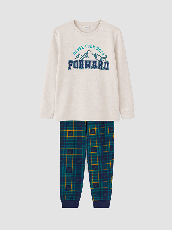 LCW Kids Boy Ecru Pyjama Set