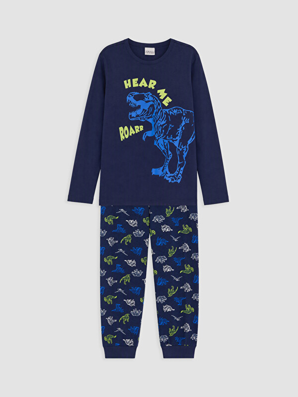 LCW Kids Dinosaur Printed Boys' Pyjamas Set
