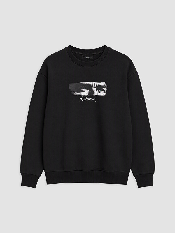 XSIDE Atatürk Baskılı Erkek Kalın Sweatshirt