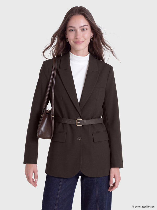 LCW Modest Kemerli Kadın Blazer Ceket