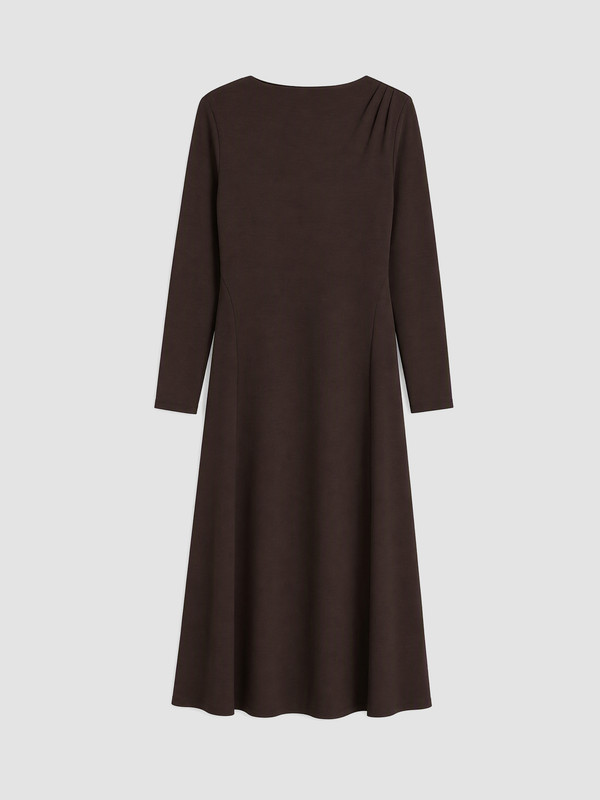 LCW Modest Fitted Waist Sweat Dress